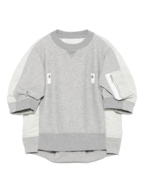panelled zip-fastening sweatshirt