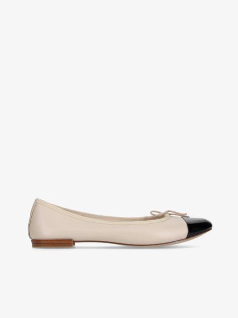 FLORA BI-MATERIAL BALLET FLATS