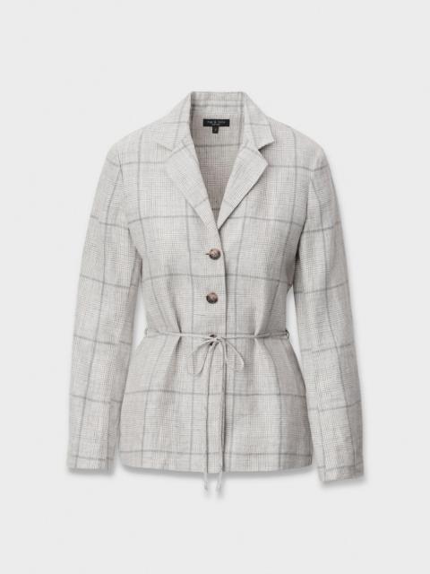 Chappell Plaid Linen Blazer