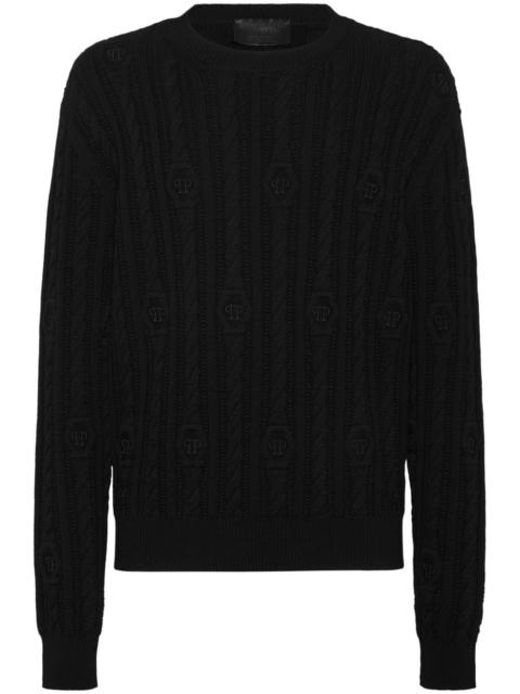 logo-embroidered jumper