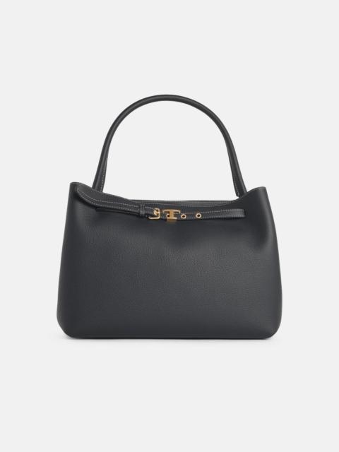 'TIM' SMALL BLACK LEATHER HANDBAG