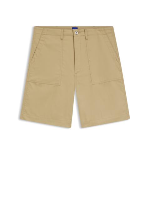SHORTS IN MERCERISED COTTON CANVAS