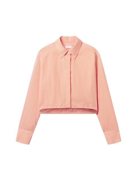 Maude Cropped Cotton Stripe Shirt