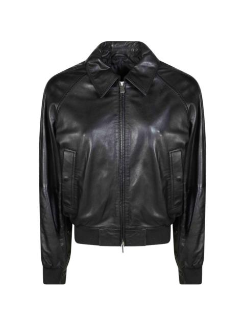 collared bomber jacket