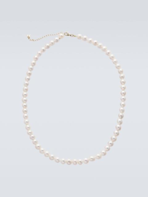 14kt gold necklace with freshwater pearls
