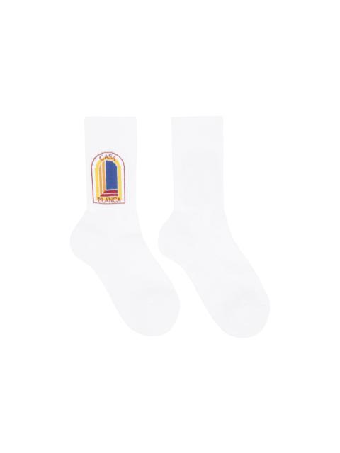 White Logo Socks