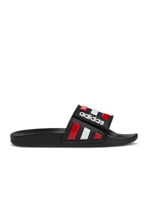 ADILETTE COMFORT ADJUSTABLE SLIDE 'BLACK VIVID RED WHITE'