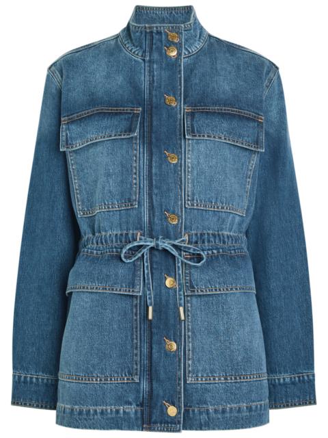 Veronica Beard Truman Drawstring Denim Jacket