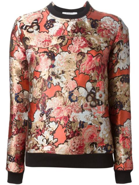 floral embroidered sweatshirt