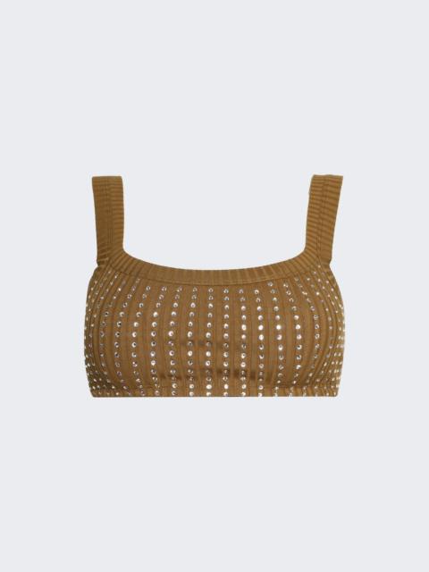 Crystal Embellished Bra Military Green