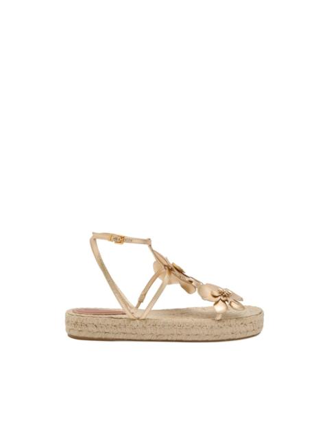 Orchid floral-embellished espadrilles