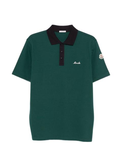 logo-embroidered polo shirt