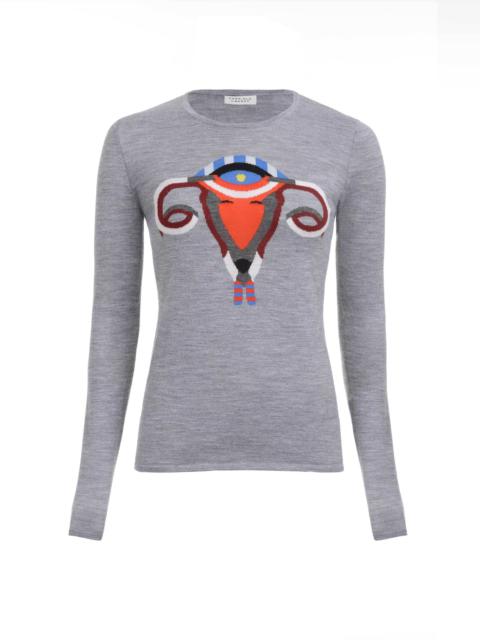 Ram-Ovaries Crewneck in Merino Wool
