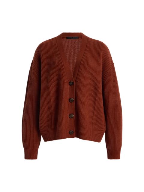 Cropped Cashmere Cocoon Cardigan brown