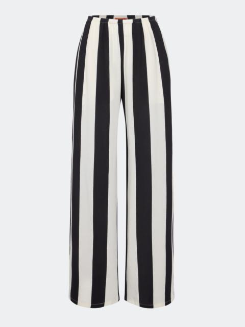 Nella Wide Leg Pant In Black/White Stripe