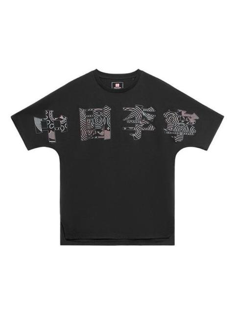 Li-Ning Big Logo Loose Fit T-shirt 'Black' AHSS100-1