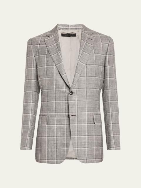 Men's Cashmere-Blend Plaid Sport Coat