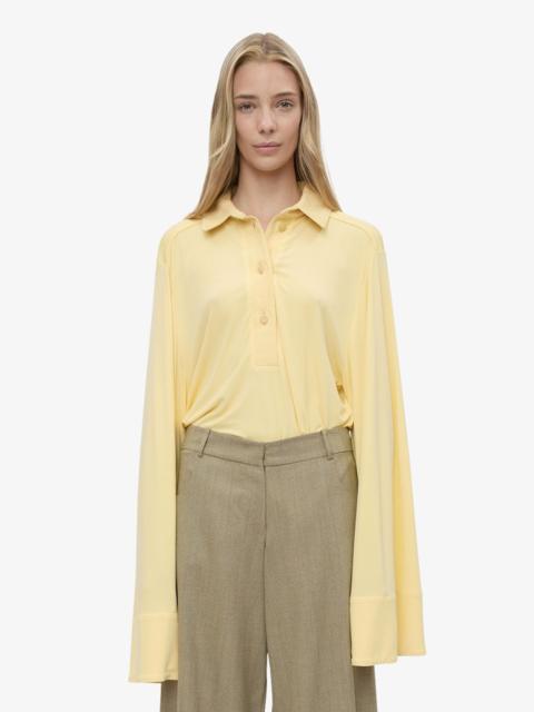 Deconstruct Denim Long Sleeve Polo