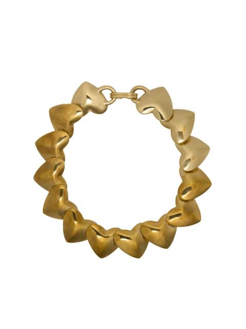 HEART NECKLACE IN GOLD-PLATED BRASS