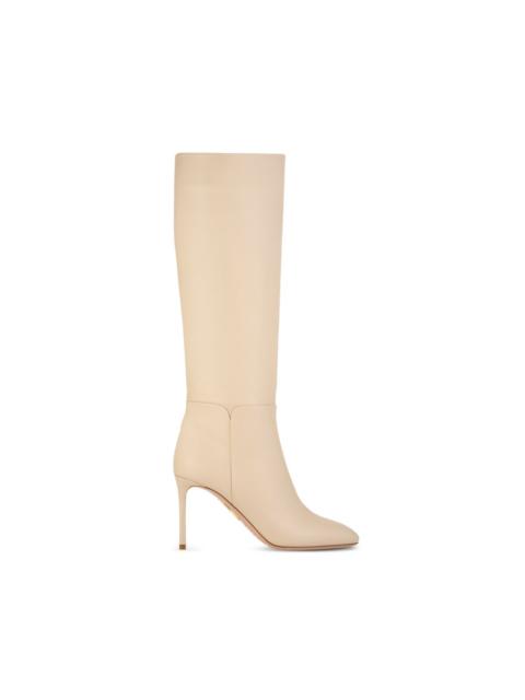 almond toe knee-high boots