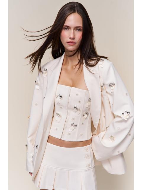 EMBELLISHED TWILL CORSET