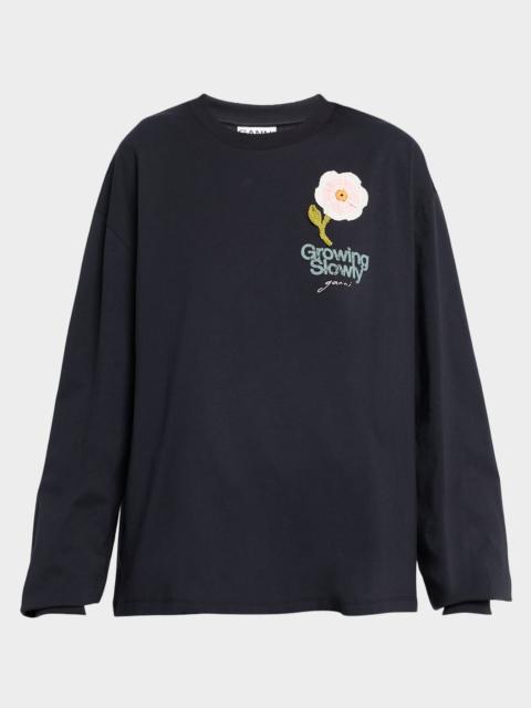 Embroidered Long-Sleeve Tee