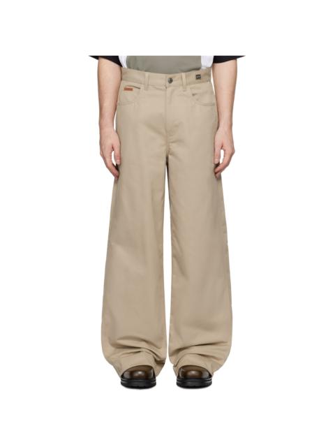 Beige Sports Chino Trousers