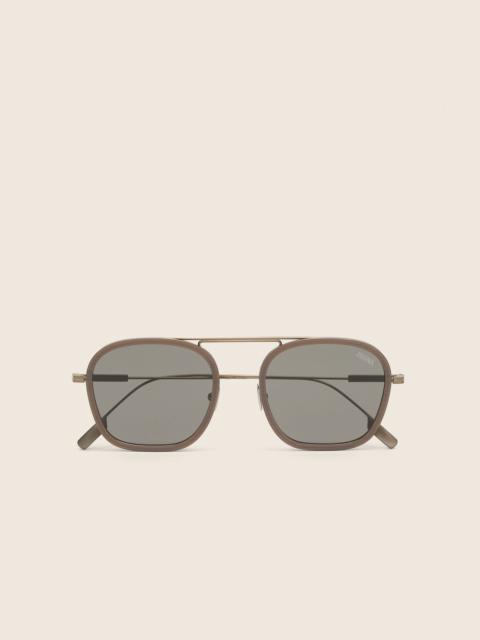 BEIGE ORIZZONTE I TITANIUM SUNGLASSES