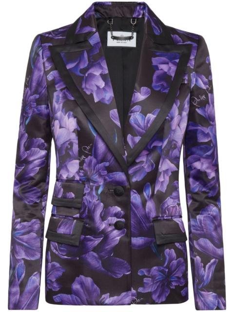 Duchesse floral-print blazer