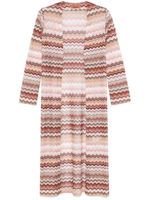 zigzag lamé cardi-coat