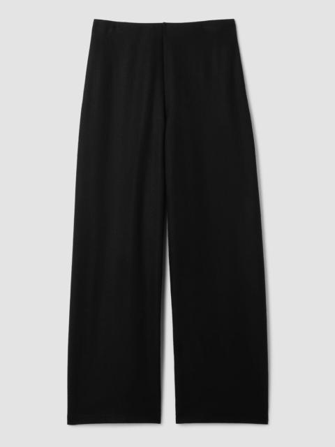 Felted Wool Jersey Wide-Leg Trouser