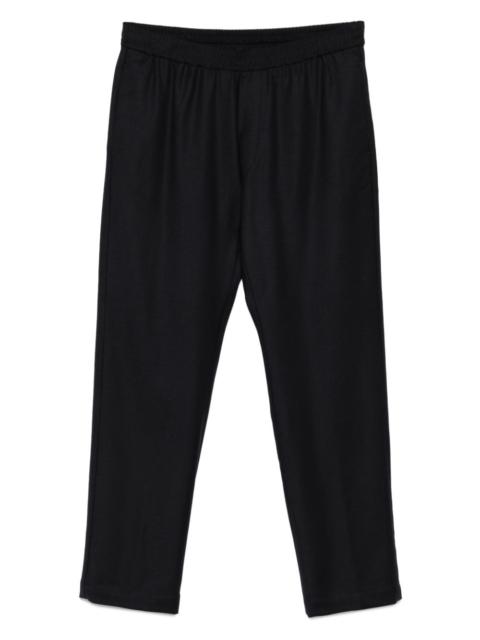 elastic-waist wool trousers