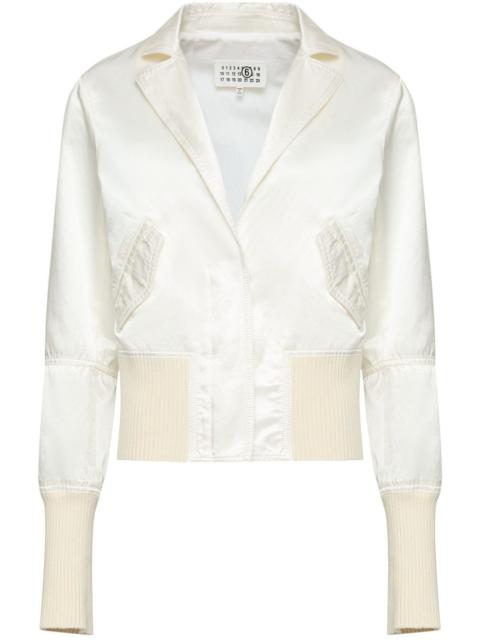 satin-finish bomber jacket