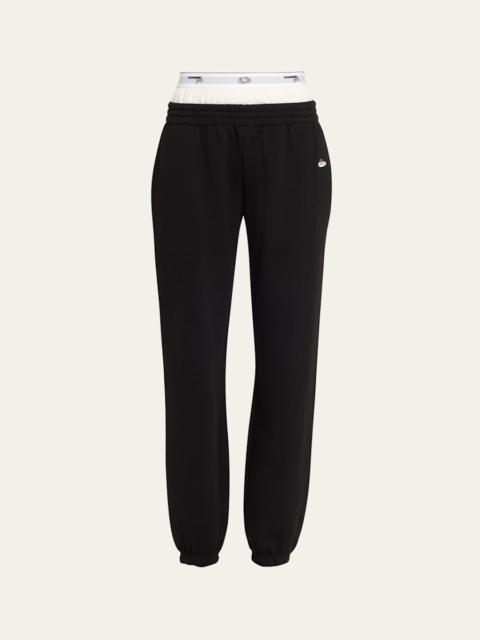 x Fruit Of The Loom Peekaboo Boxer Straight-Leg Ankle Sweatpants