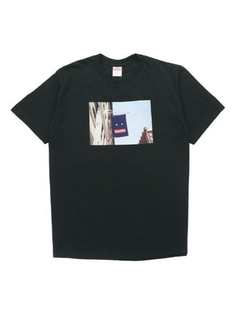 Supreme Week 1 Banner Tee Short Sleeve Unisex Black SUP-FW19-222
