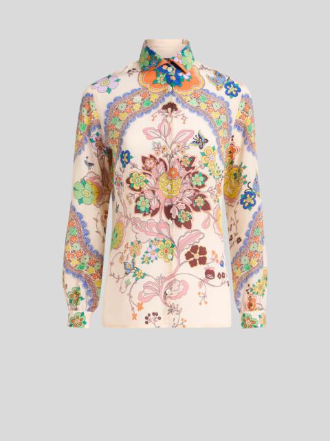SILK SHIRT WITH FLORAL PRINT