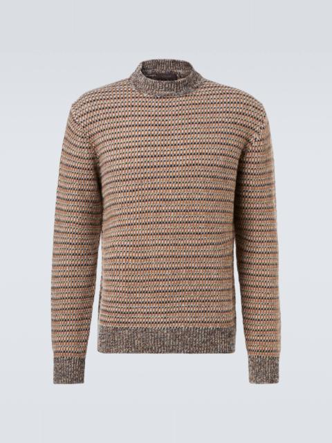 Virgin wool striped sweater