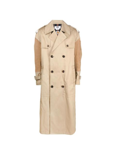 x Carharrt panelled trench coat