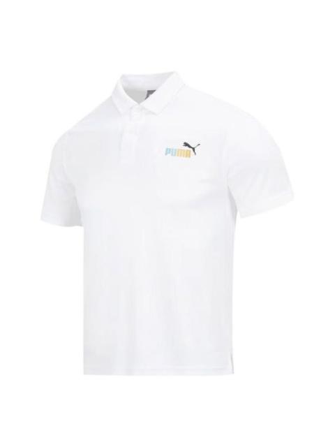 PUMA Graphic Logo Polo Shirt 'White' 678011-02