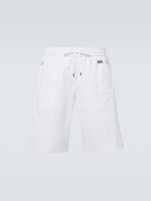 Cotton gabardine Bermuda shorts