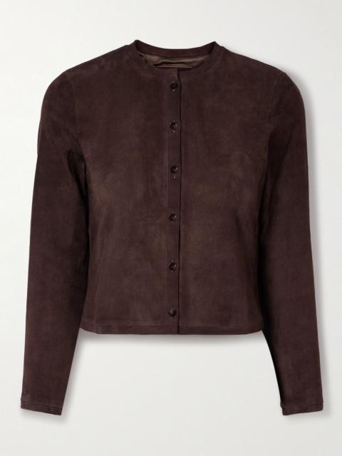 Astrid suede cardigan Brown