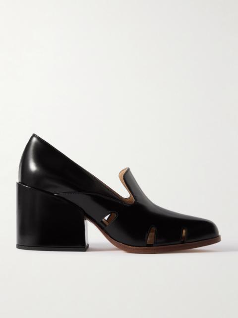 Eliza Cutout Leather Pumps