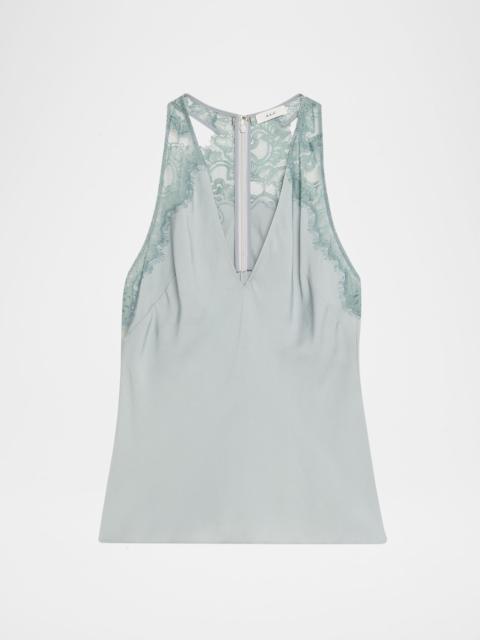 Wes Satin and Lace Tank Top
