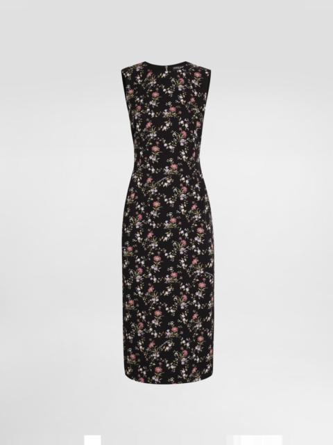 Small floral-print charmeuse dress