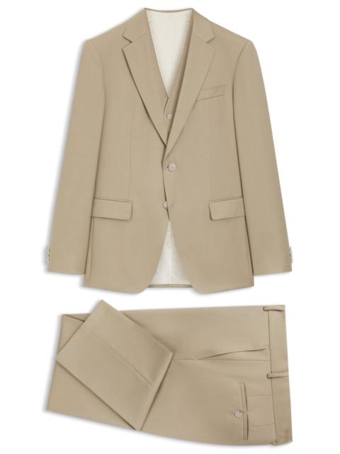 THREE-PIECE SLIM-FIT SUIT IN VIRGIN-WOOL SERGE