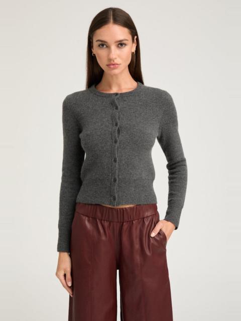 CHARCOAL CASHMERE BABY CARDIGAN