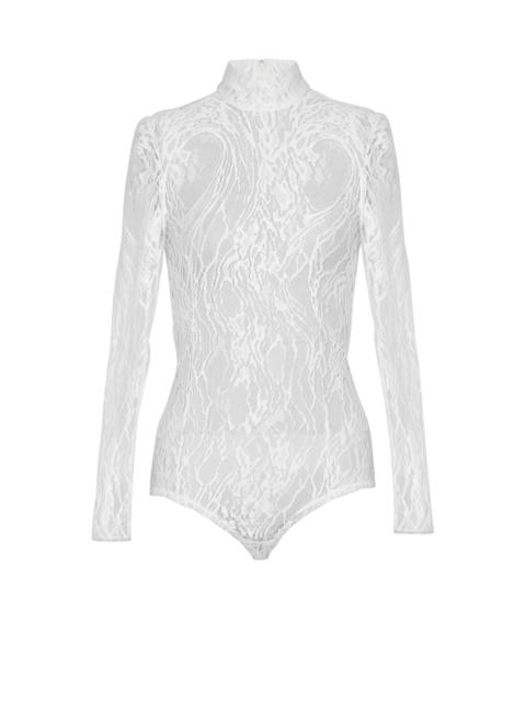 Long-sleeved lace body