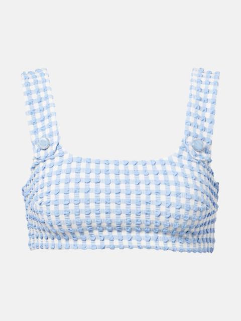 Ainsley gingham bikini top