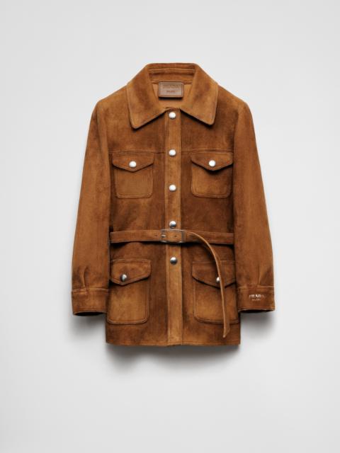 Suede safari jacket