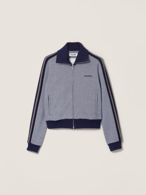 Jersey zipper sweatshirt